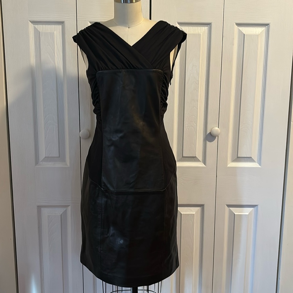 Alberta Ferretti Leather Dress Size 8